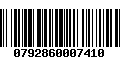 Código de Barras 0792860007410