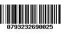 Código de Barras 0793232690025