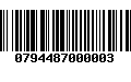 Código de Barras 0794487000003