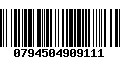 Código de Barras 0794504909111
