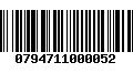 Código de Barras 0794711000052