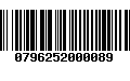 Código de Barras 0796252000089