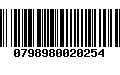 Código de Barras 0798980020254