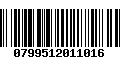 Código de Barras 0799512011016