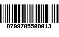 Código de Barras 0799705500013