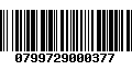 Código de Barras 0799729000377