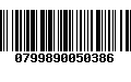 Código de Barras 0799890050386