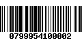 Código de Barras 0799954100002