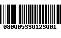 Código de Barras 080005330123001