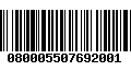 Código de Barras 080005507692001