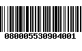 Código de Barras 080005530904001