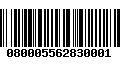 Código de Barras 080005562830001