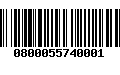 Código de Barras 0800055740001