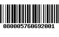 Código de Barras 080005760692001