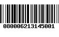 Código de Barras 080006213145001