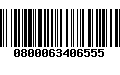 Código de Barras 0800063406555