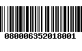 Código de Barras 080006352018001