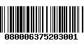 Código de Barras 080006375203001