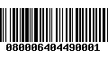 Código de Barras 080006404490001