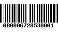 Código de Barras 080006728530001