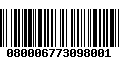 Código de Barras 080006773098001