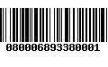Código de Barras 080006893380001