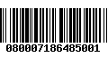 Código de Barras 080007186485001