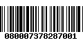 Código de Barras 080007378287001