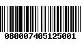 Código de Barras 080007405125001