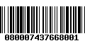 Código de Barras 080007437668001