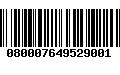 Código de Barras 080007649529001