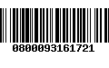 Código de Barras 0800093161721