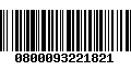 Código de Barras 0800093221821