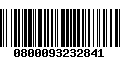 Código de Barras 0800093232841