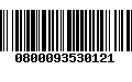 Código de Barras 0800093530121