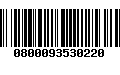 Código de Barras 0800093530220