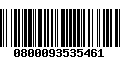 Código de Barras 0800093535461