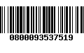 Código de Barras 0800093537519