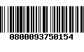 Código de Barras 0800093750154