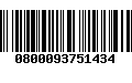 Código de Barras 0800093751434