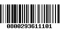 Código de Barras 0800293611101