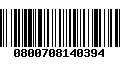 Código de Barras 0800708140394