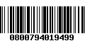 Código de Barras 0800794019499