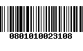 Código de Barras 0801010023108