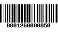 Código de Barras 0801260080050