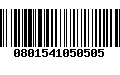 Código de Barras 0801541050505