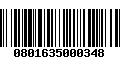 Código de Barras 0801635000348