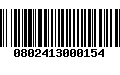 Código de Barras 0802413000154