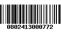 Código de Barras 0802413000772