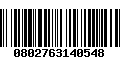 Código de Barras 0802763140548